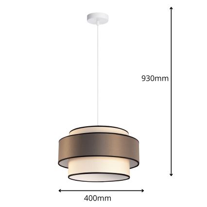 Luster na sajli GRACE 1xE27/60W/230V kremasta/braon