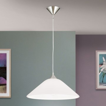 Luster na sajli GRADO 1xE27/60W/230V Ø 40 cm mat hrom