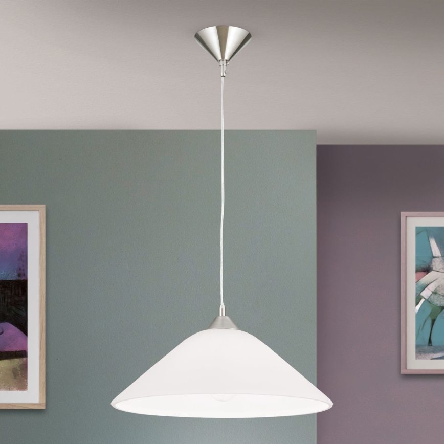 Luster na sajli GRADO 1xE27/60W/230V Ø 40 cm mat hrom