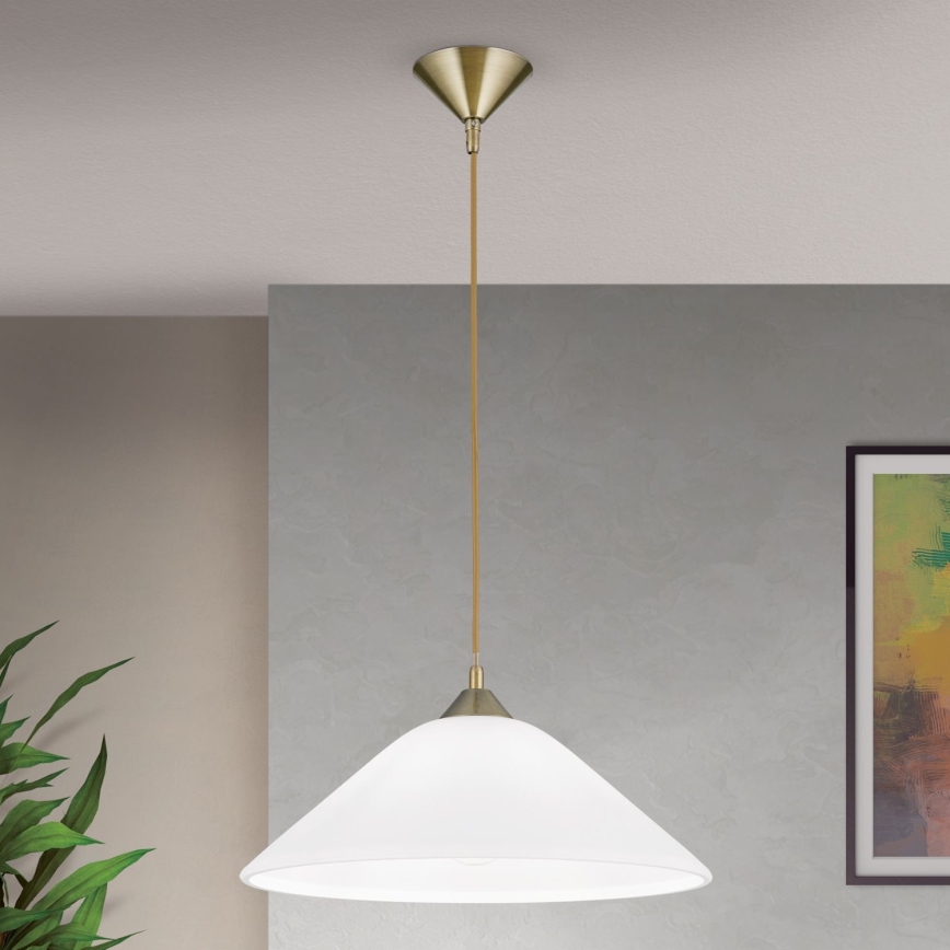 Luster na sajli GRADO 1xE27/60W/230V Ø 40 cm mesing