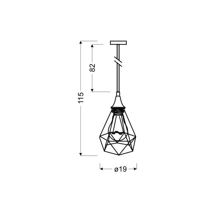 Luster na sajli GRAF 1xE27/60W/230V