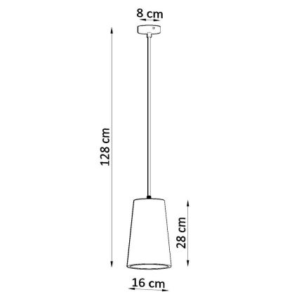 Luster na sajli GULCAN 1xE27/60W/230V