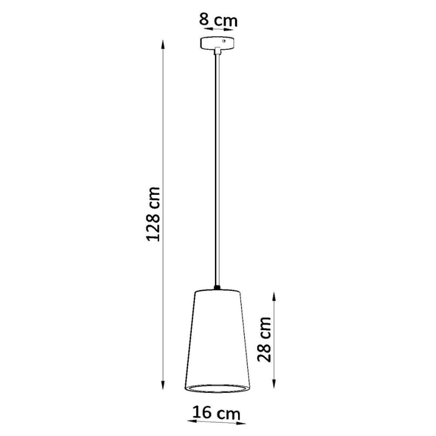 Luster na sajli GULCAN 1xE27/60W/230V