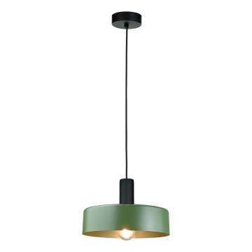 Luster na sajli HAKI 1xE27/60W/230V zelena/crno