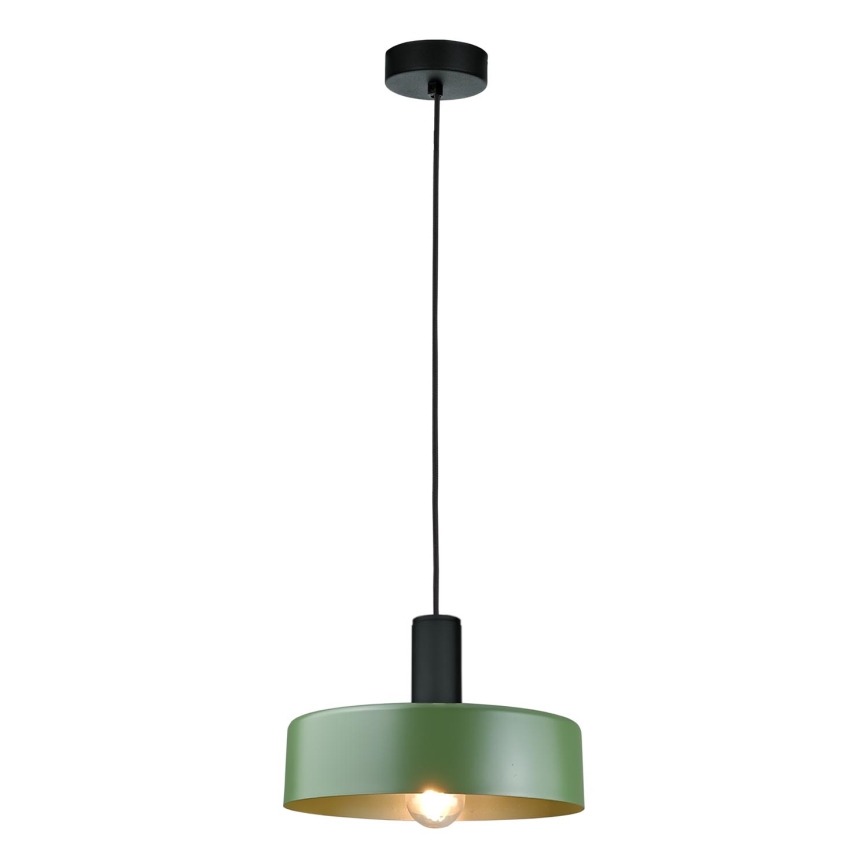 Luster na sajli HAKI 1xE27/60W/230V zelena/crno
