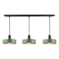 Luster na sajli HAKI 3xE27/60W/230V zelena/crno