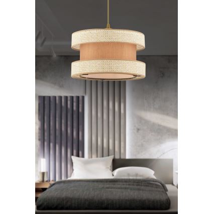 Luster na sajli HALO 1xE27/60W/230V bež/krem