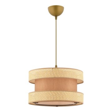 Luster na sajli HALO 1xE27/60W/230V braon/bež