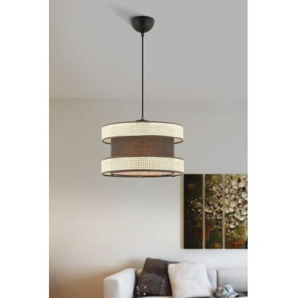 Luster na sajli HALO 1xE27/60W/230V braon/krem