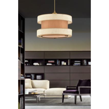 Luster na sajli HALO 1xE27/60W/230V braon/krem
