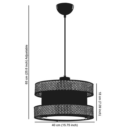 Luster na sajli HALO 1xE27/60W/230V braon/krem