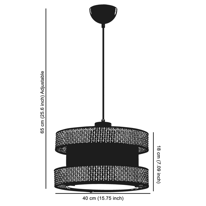 Luster na sajli HALO 1xE27/60W/230V braon/krem