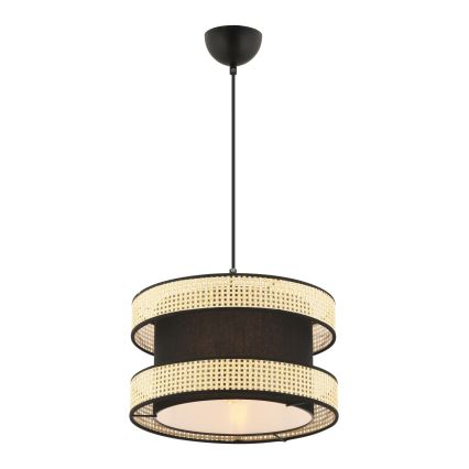 Luster na sajli HALO 1xE27/60W/230V crna/bež