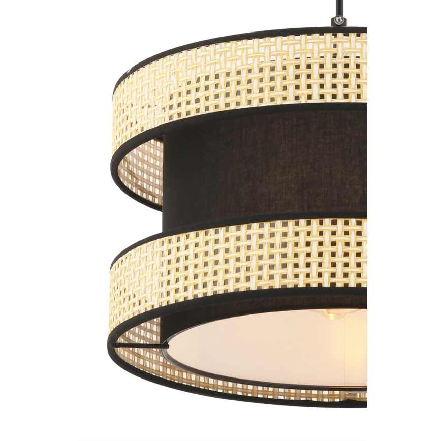 Luster na sajli HALO 1xE27/60W/230V crna/bež