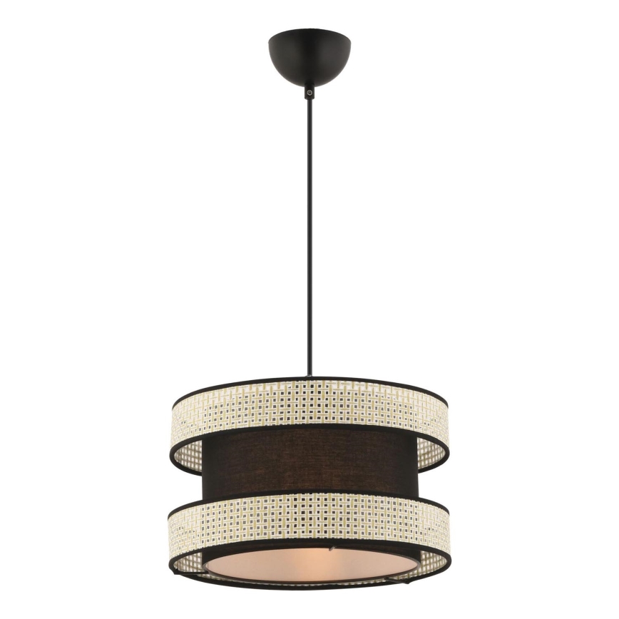 Luster na sajli HALO 1xE27/60W/230V crna/krem