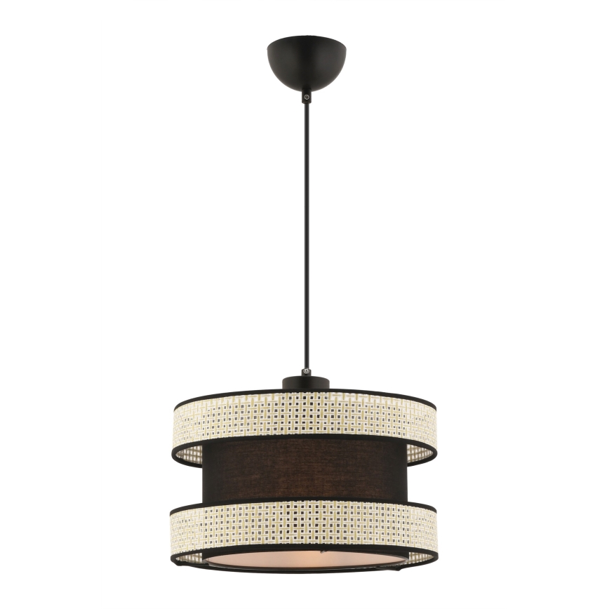 Luster na sajli HALO 1xE27/60W/230V crna/krem