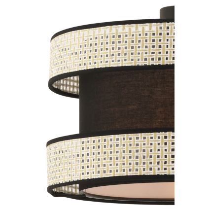 Luster na sajli HALO 1xE27/60W/230V crna/krem