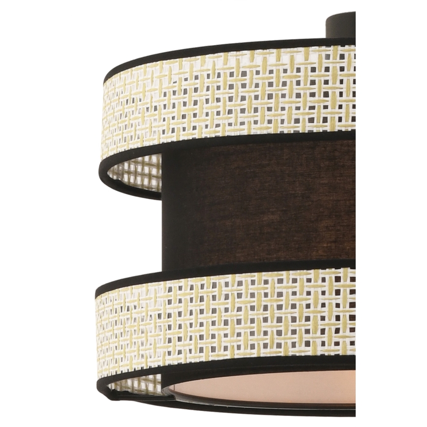 Luster na sajli HALO 1xE27/60W/230V crna/krem