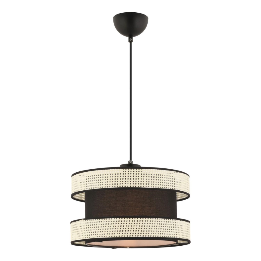 Luster na sajli HALO 1xE27/60W/230V crna/krem