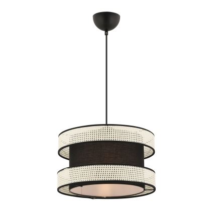 Luster na sajli HALO 1xE27/60W/230V crna/krem