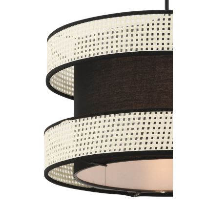 Luster na sajli HALO 1xE27/60W/230V crna/krem