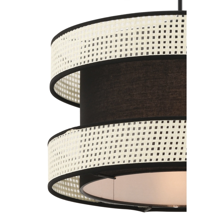 Luster na sajli HALO 1xE27/60W/230V crna/krem
