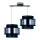 Luster na sajli HARE 2xE27/60W/230V sivo/mat krom