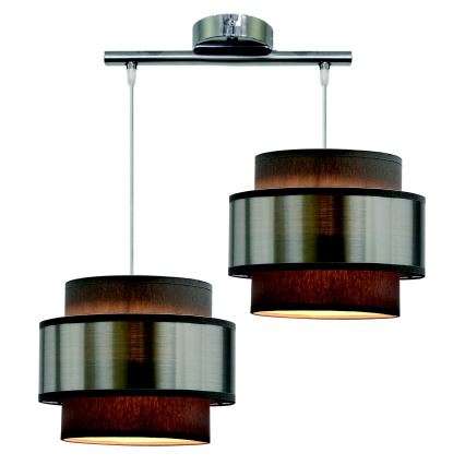 Luster na sajli HARE 2xE27/60W/230V sivo/mat krom