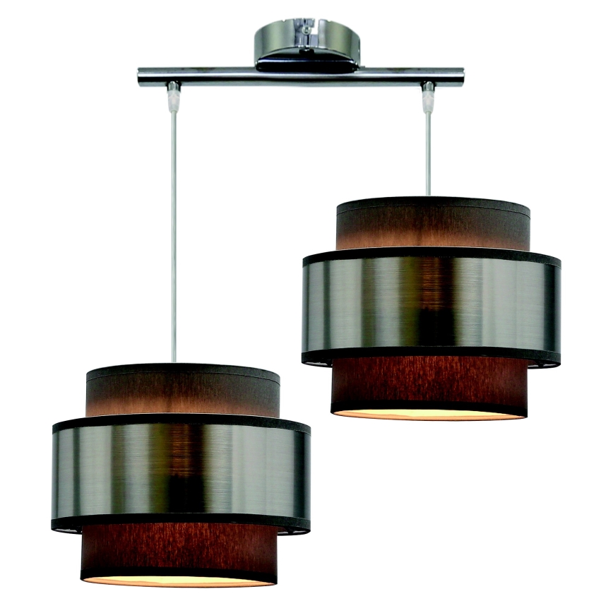Luster na sajli HARE 2xE27/60W/230V sivo/mat krom