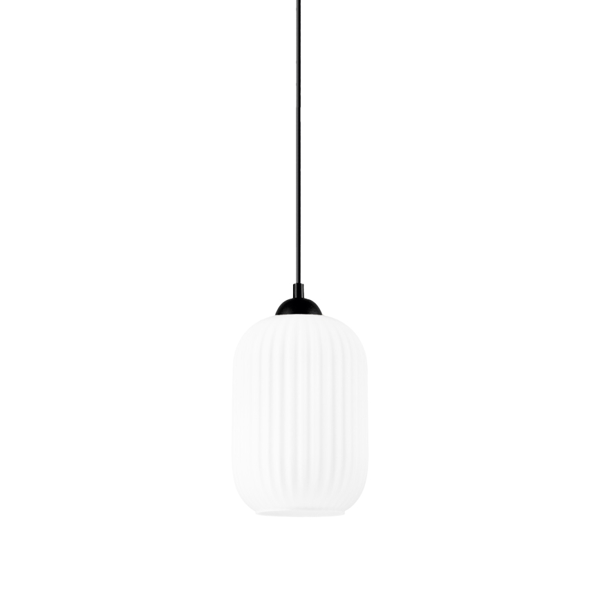 Luster na sajli HARMA 1xE27/15W/230V pr. 14 cm bela/crno