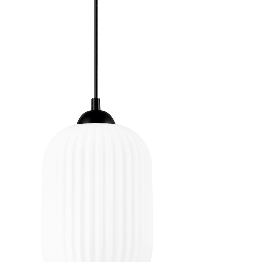 Luster na sajli HARMA 1xE27/15W/230V pr. 14 cm bela/crno