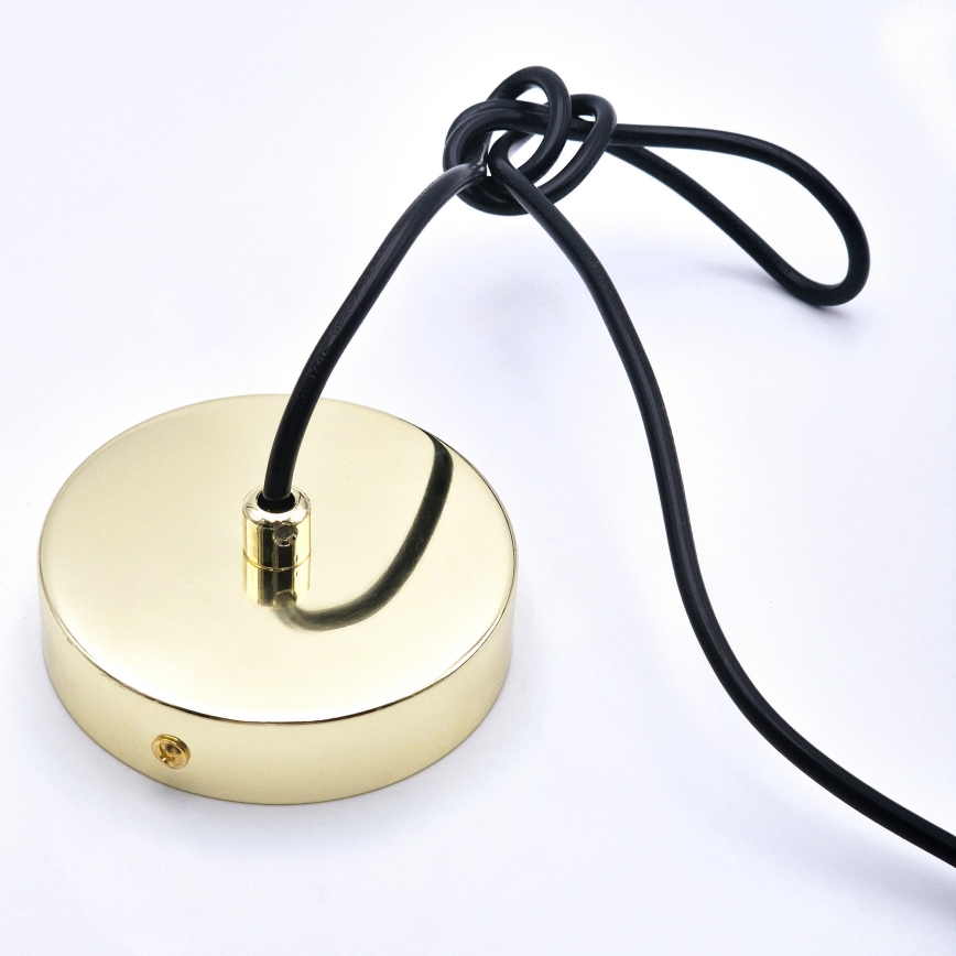 Luster na sajli HARMA 1xE27/15W/230V pr. 14 cm bela/zlatna