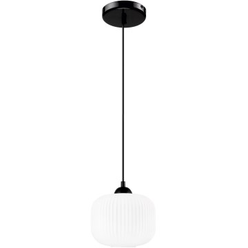 Luster na sajli HARMA 1xE27/15W/230V pr. 20 cm bela/crno