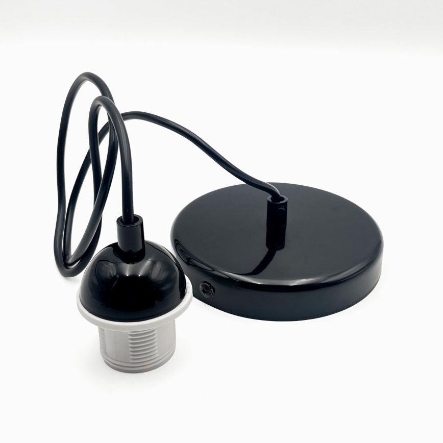 Luster na sajli HARMA 1xE27/15W/230V pr. 20 cm bela/crno