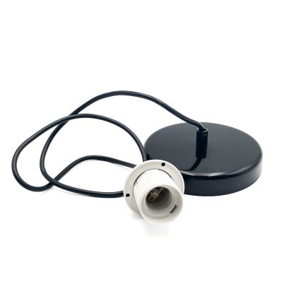 Luster na sajli HARMA 1xE27/15W/230V pr. 20 cm bela/crno