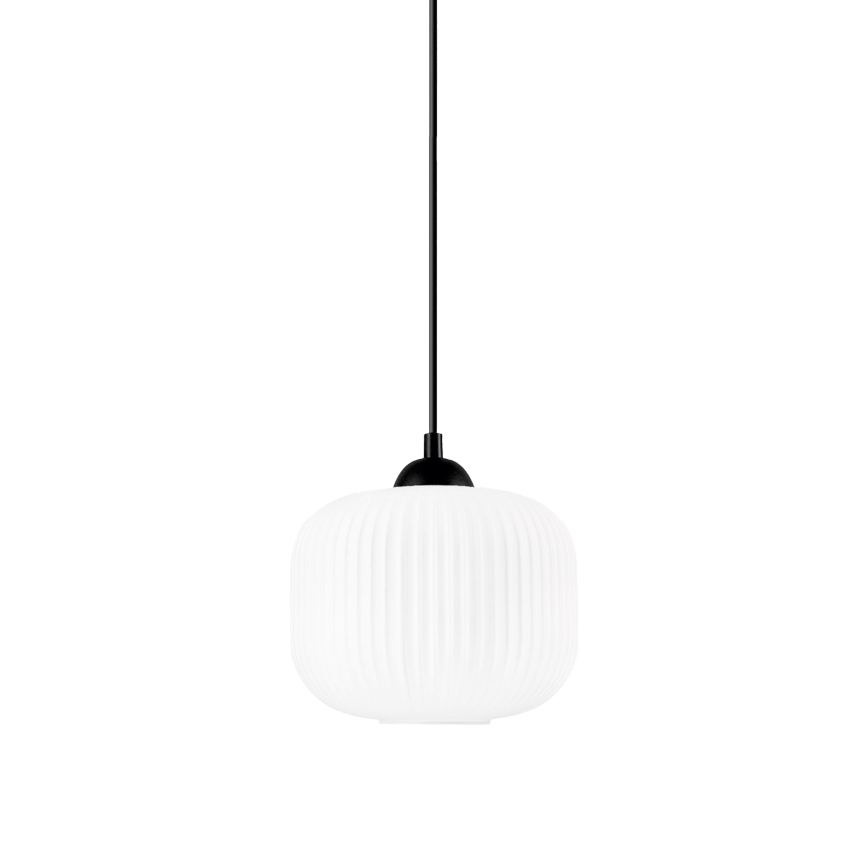 Luster na sajli HARMA 1xE27/15W/230V pr. 20 cm bela/crno