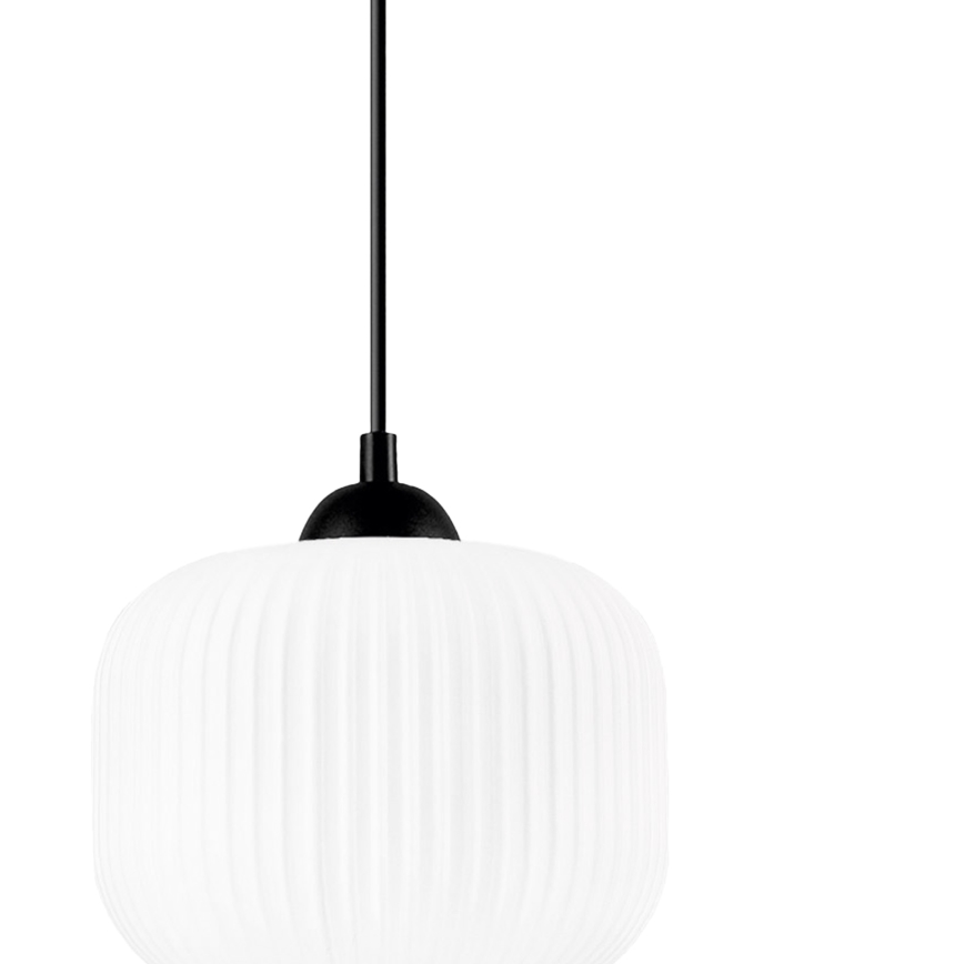 Luster na sajli HARMA 1xE27/15W/230V pr. 20 cm bela/crno