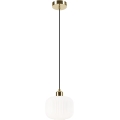 Luster na sajli HARMA 1xE27/15W/230V pr. 20 cm bela/zlatna