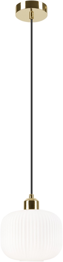Luster na sajli HARMA 1xE27/15W/230V pr. 20 cm bela/zlatna