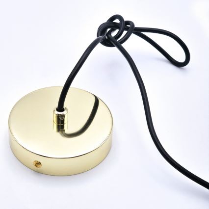 Luster na sajli HARMA 1xE27/15W/230V pr. 20 cm bela/zlatna