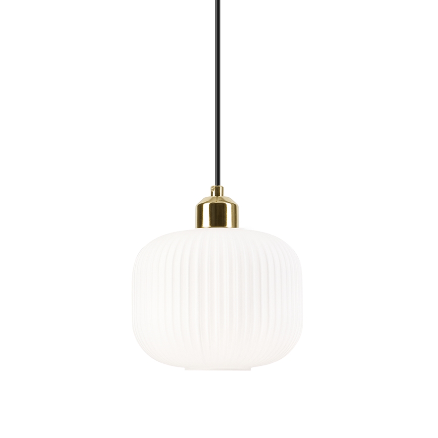 Luster na sajli HARMA 1xE27/15W/230V pr. 20 cm bela/zlatna