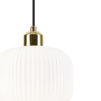 Luster na sajli HARMA 1xE27/15W/230V pr. 20 cm bela/zlatna