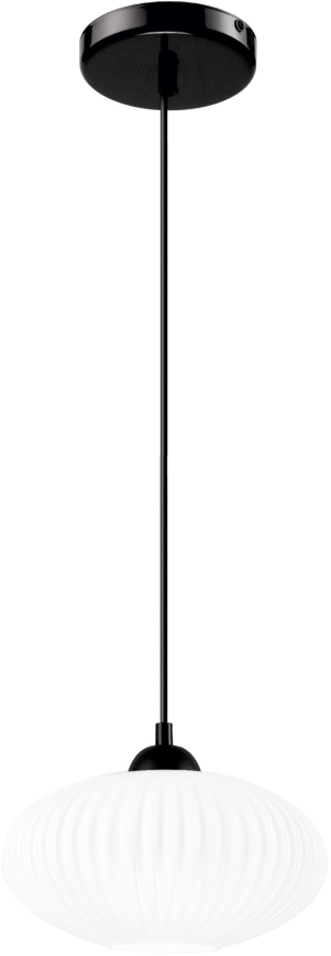 Luster na sajli HARMA 1xE27/15W/230V pr. 25 cm bela/crno