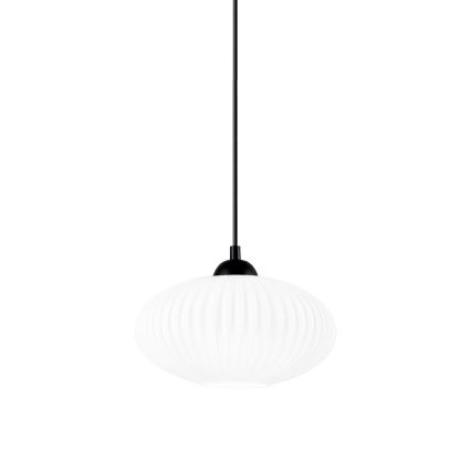 Luster na sajli HARMA 1xE27/15W/230V pr. 25 cm bela/crno