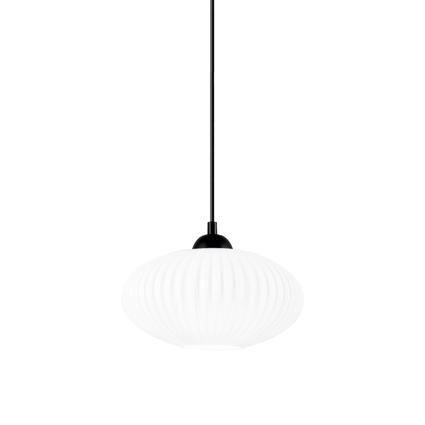 Luster na sajli HARMA 1xE27/15W/230V pr. 25 cm bela/crno