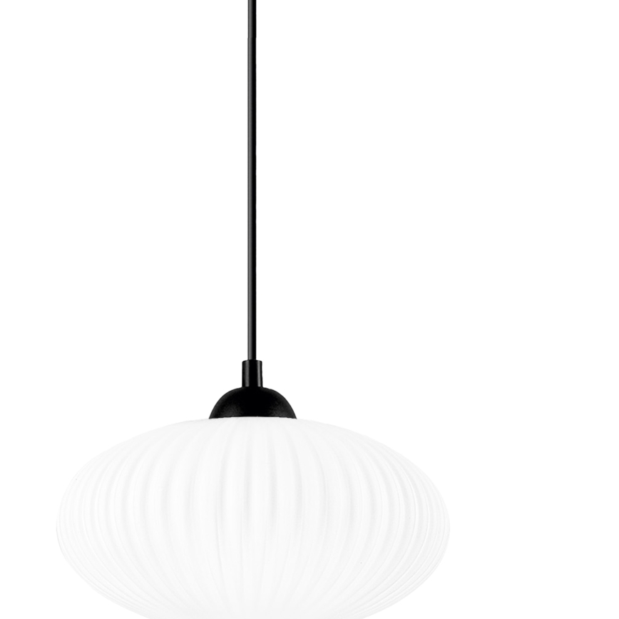 Luster na sajli HARMA 1xE27/15W/230V pr. 25 cm bela/crno