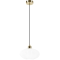 Luster na sajli HARMA 1xE27/15W/230V pr. 25 cm bela/zlatna