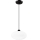 Luster na sajli HARMA 1xE27/15W/230V pr. 30 cm bela/crno