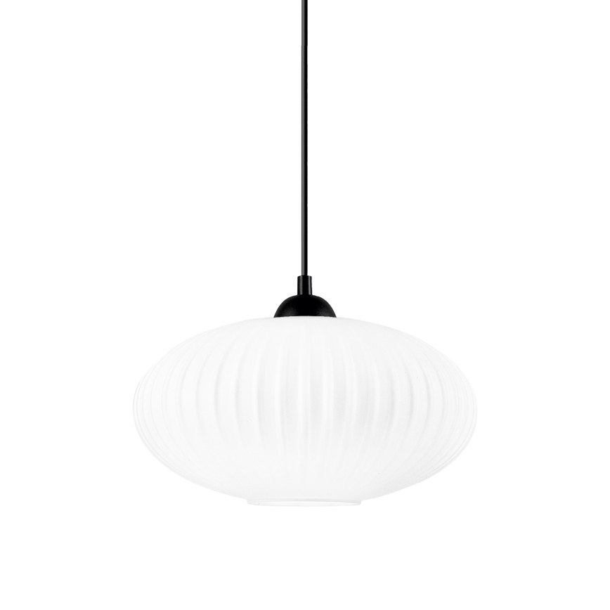 Luster na sajli HARMA 1xE27/15W/230V pr. 30 cm bela/crno