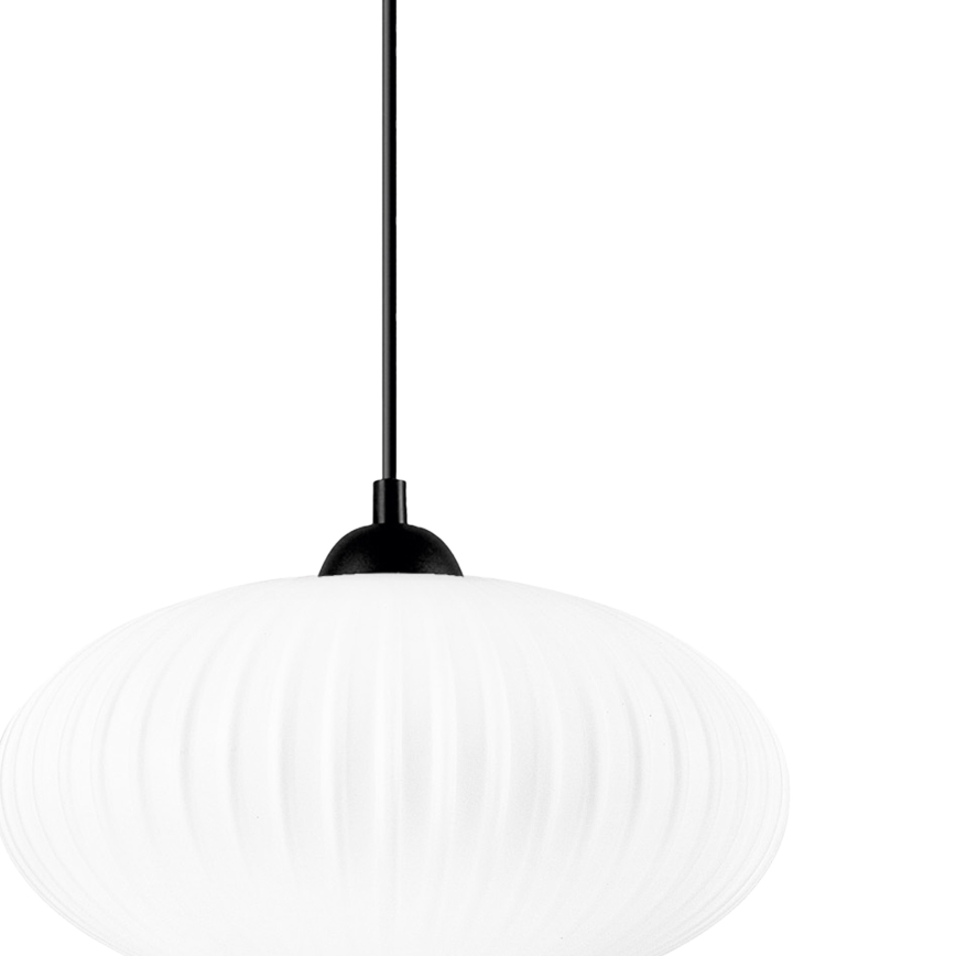 Luster na sajli HARMA 1xE27/15W/230V pr. 30 cm bela/crno